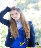long-haired teenage sweetie alice march gets rid of her uniform and panties