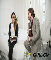 nerdy girl hannah shaw gets banged by her guitar teacher on her bed