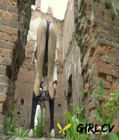 white girl kristina gets caught taking a big piss at an abandon site 2388577898458