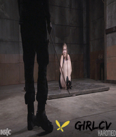white girl electra rayne is tied up with ropes in a dungeon by a black man39196