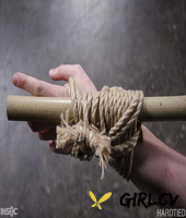 white girl electra rayne is tied up with ropes in a dungeon by a black man39200