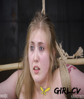 white girl electra rayne is tied up with ropes in a dungeon by a black man39201