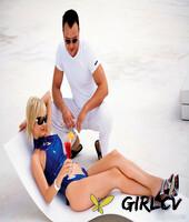 stunning blonde in sunglasses has her man servant fuck her in the ass