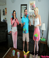 blonde sweetie with bunny ears jessie saint takes a boner in her tasty twat
