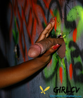 stacked ebony ms panther unveils big all natural tits to suck gloryhole cock208265