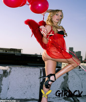 centerfold model brett rossi poses on a rooftop for a non-nude shoot 6751497640982