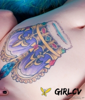pretty tattooed blonde housewife wren takes time out for solo masturbation54327