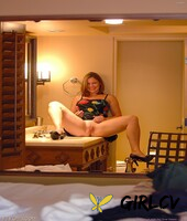 cute 30 something model liora flashes her tits and up skirt pussy