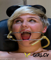 submissive blonde chloe camilla gets her twat toyed while tied up to a table27958
