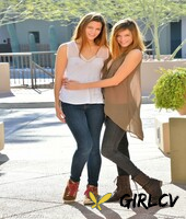 two frisky teenage babes raylene & romi strip in public & pose nude144956