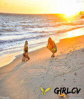 slender stunners alexia & nina flash their tits on the beach & pose in bikinis26693