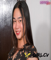 asian shemale ronace removes her dress and flaunts her hairy cock
