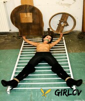 topless slave woman lucy getting bound & ball-gagged & has her nipples clamped71143