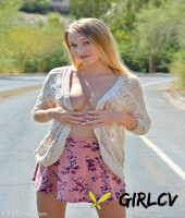 blonde teen with an adorable ass riley strips and fingers herself close up