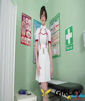 british amateur uncovers her big boobs and bush in a medical clinic