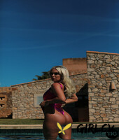 curvy british lady louise shows off her big booty in her revealing swimsuit19359