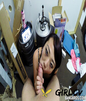 brunette asian girl miko dai gives a fabulous blowjob after stripping157147