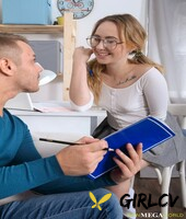 nerdy coed bella mur ends a hardcore fuck with an open mouth facial121568