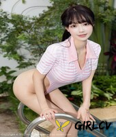 cute chinese girl covers her amazingly big tits while posing poolside215041