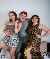 milf zena joins her stepdaughter vika lita & her boyfriend in a threesome
