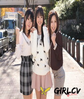 three japanese girls in skirts pose outdoors for a sfw shoot54573
