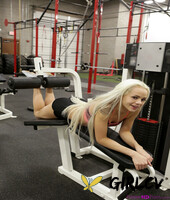 petite blonde elsa jean flashes her wares at the gym & gets sprayed with cum70428