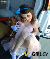 sweet & sassy nickey huntsman flashes her natural tits & hugs her teddy bear75455
