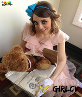 sweet & sassy nickey huntsman flashes her natural tits & hugs her teddy bear75458