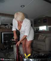 middle-aged amateur dimonty wears no underwear while vacuuming before modeling156221