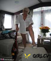 middle-aged amateur dimonty wears no underwear while vacuuming before modeling156224