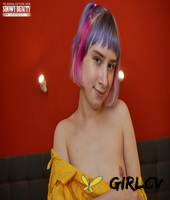 charming teen pinky sports dyed hair while getting butt naked72366