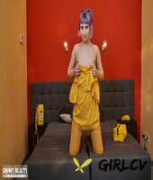 charming teen pinky sports dyed hair while getting butt naked72367