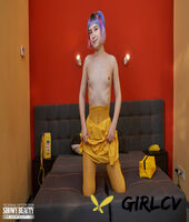charming teen pinky sports dyed hair while getting butt naked72368