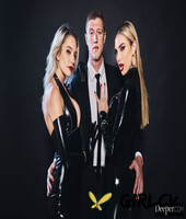 latex-clad pornstars with big tits fucking in an interracial orgy187983
