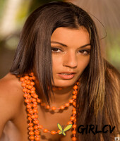 irresistible latina jo garcia poses naked in beads showing her natural tits33537