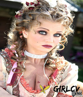 hungarian rita faltoyano strips her costume on a carriage & poses in lingerie32978